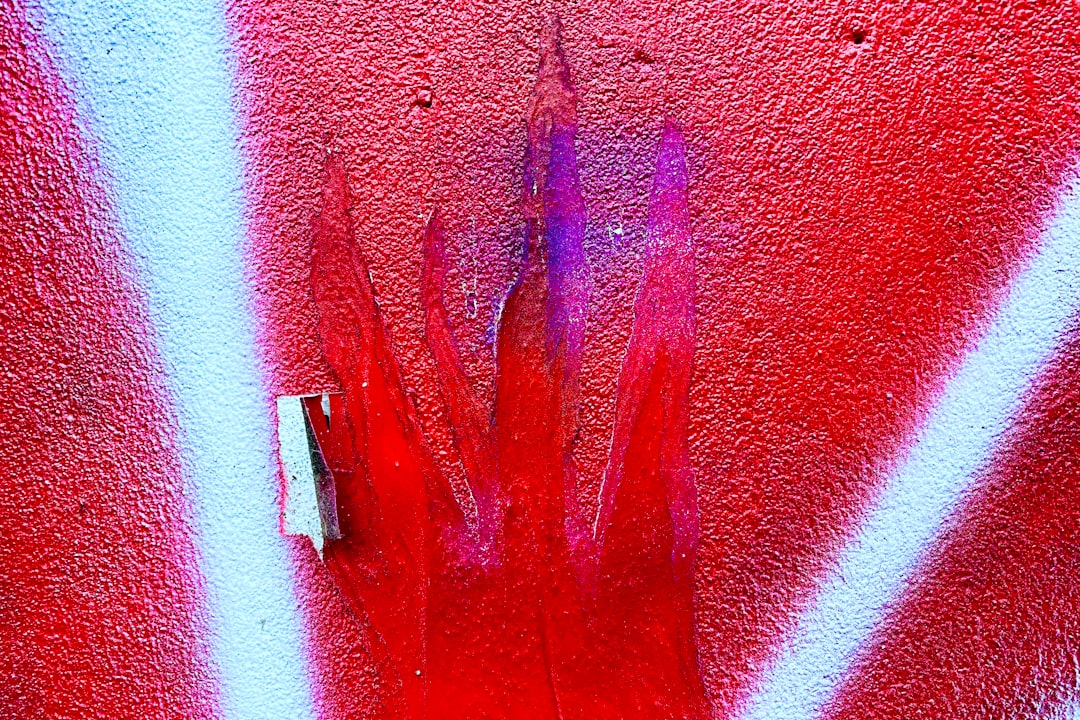 red and white painted wall